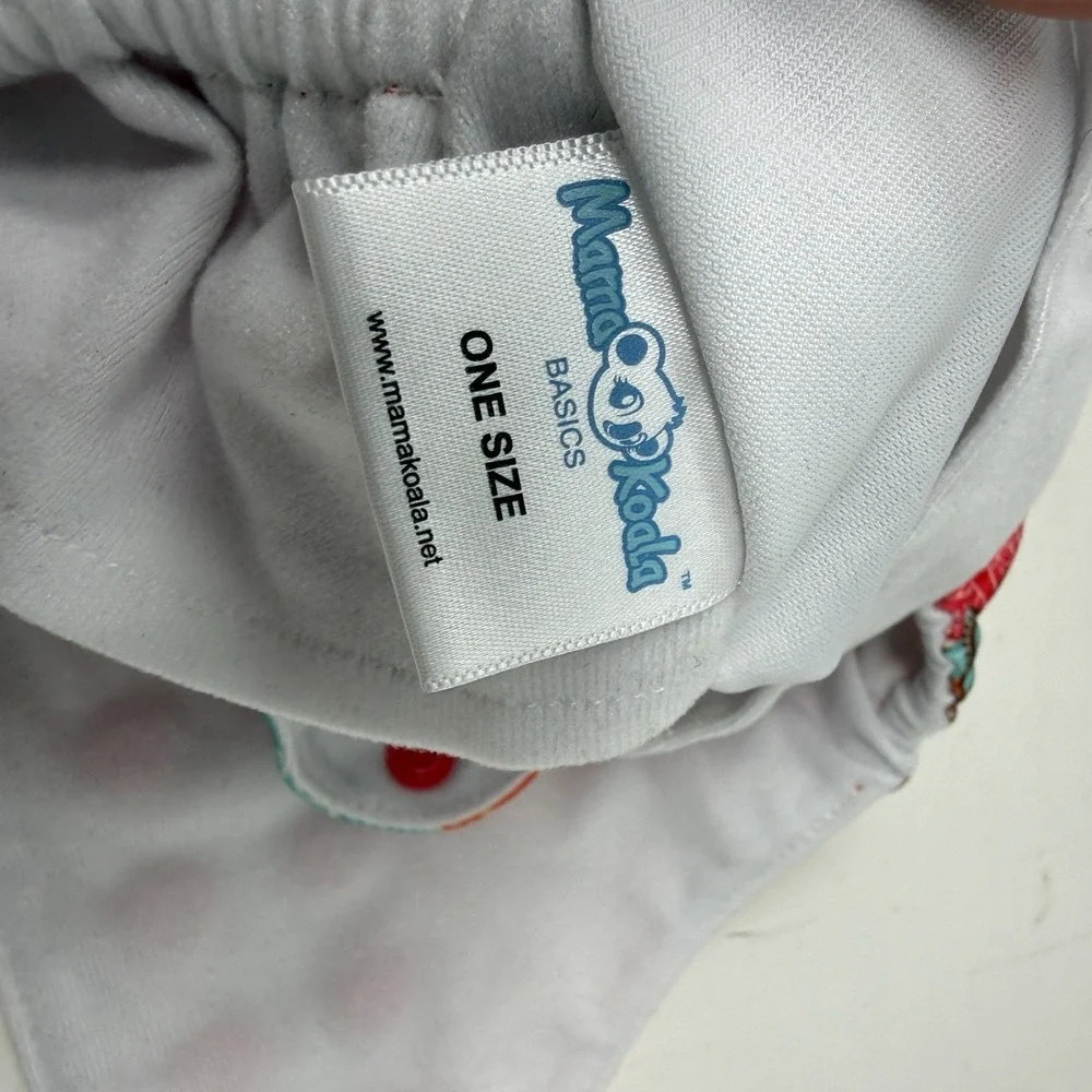 Mama Koala One Size Pocket Cloth Diaper With One‎ Insert Orange Teal Pink